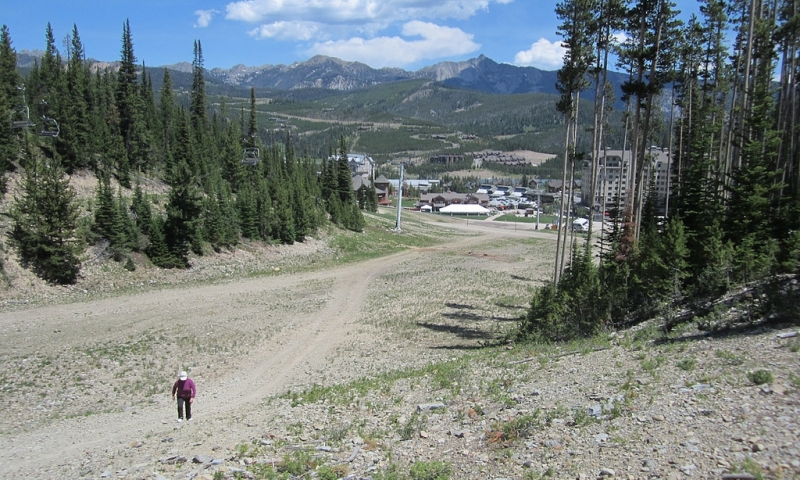 Hiking up Big Sky Resort in Montana